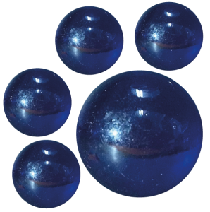 Billes Cristal Bleu Eau 20/16mm+1-25mm - 20 Filets